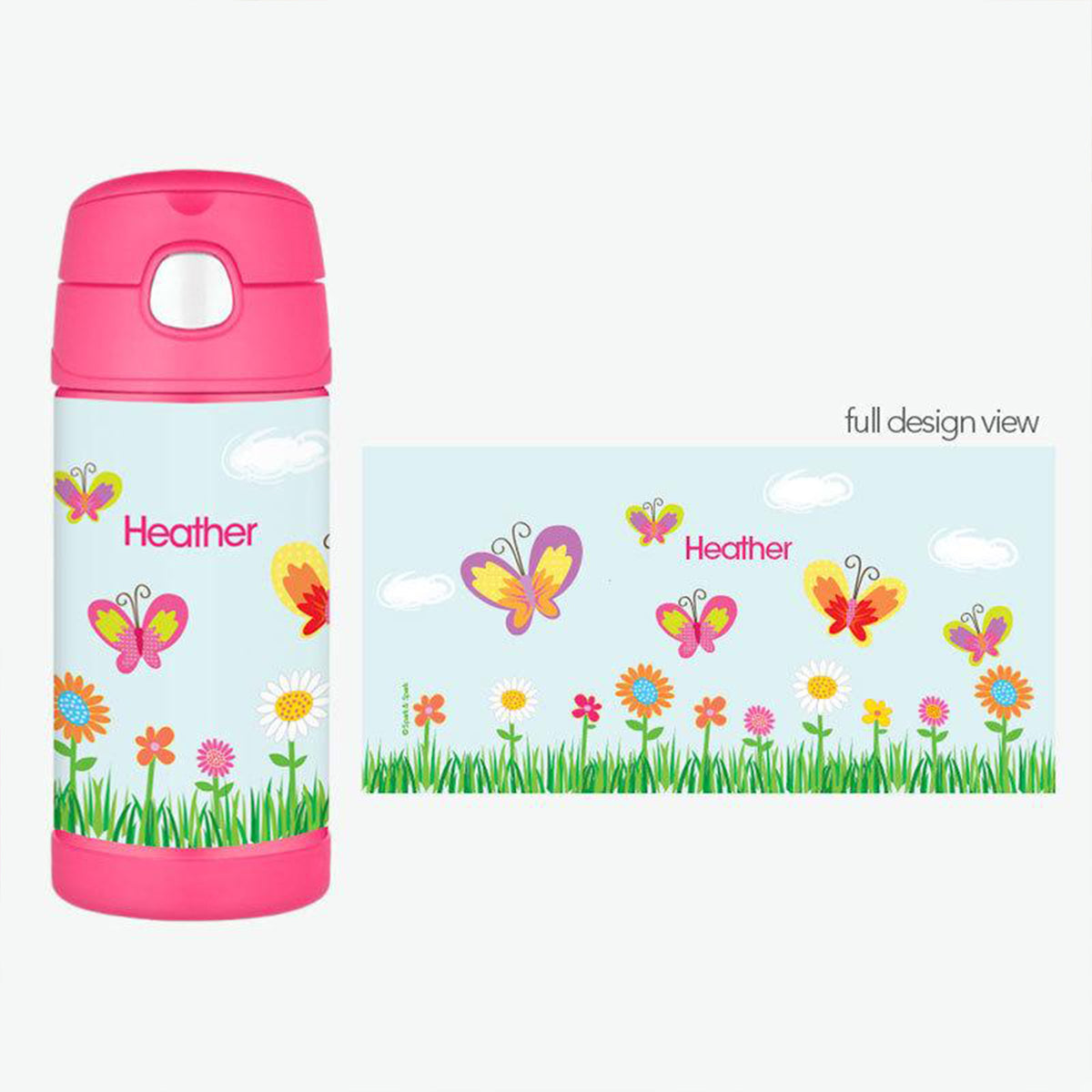Spark & Spark. Dreamy Rainbow Personalized Thermos Bottle – Give Wink